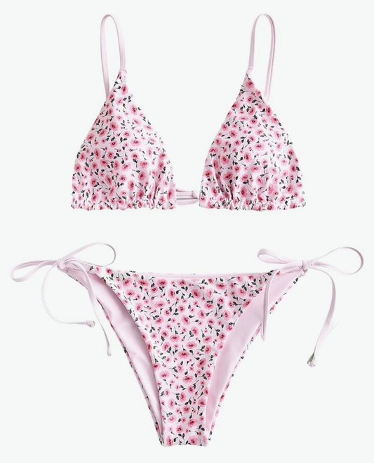 Womens Floral Two Piece Bikini Set